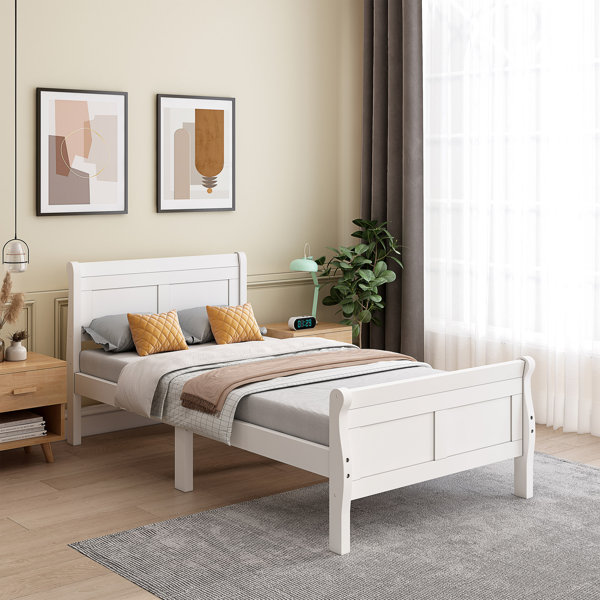 Platform twin sleigh deals bed